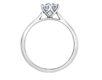 18K White Gold & Palladium Alloy (hypoallergenic) 1.25cttw Round Brilliant Canadian Diamond Engagement Ring - /