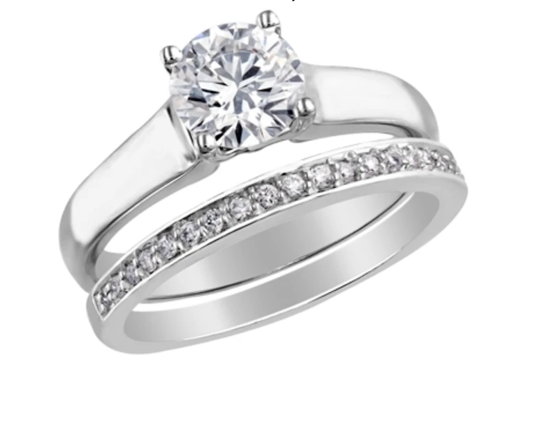 18K White Gold & Palladium Alloy (hypoallergenic) 0.50cttw Round Brilliant Canadian Diamond Engagement Ring