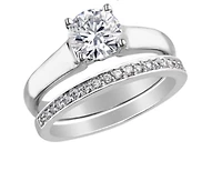 18K White Gold & Palladium Alloy (hypoallergenic) 0.50cttw Round Brilliant Canadian Diamond Engagement Ring