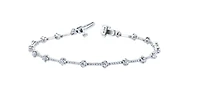 18K White Gold With Palladium Alloy(hypoallergenic) 1.33cttw Canadian Diamond Tennis Bracelet