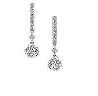 18K White Gold With Palladium Alloy(hypoallergenic) 0.60cttw Round Brilliant Canadian Diamond Earrings