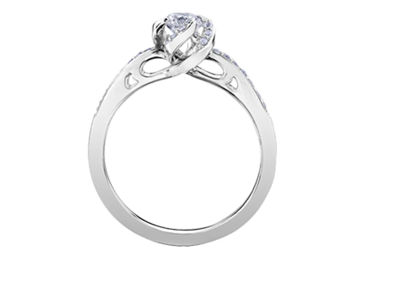 18K White & Yellow Gold Palladium Alloy (hypoallergenic) 0.60-0.80cttw Round Brilliant Canadian Diamond Engagement Ring - / 0.60 Carat Total