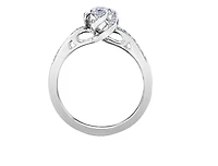 18K White & Yellow Gold Palladium Alloy (hypoallergenic) 0.60-0.80cttw Round Brilliant Canadian Diamond Engagement Ring - / 0.60 Carat Total