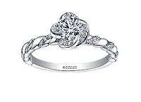 18K White Gold Palladium Alloy (hypoallergenic) 0.43-0.85cttw Round Brilliant Canadian Diamond Engagement Ring - / 0.43 Carat Total
