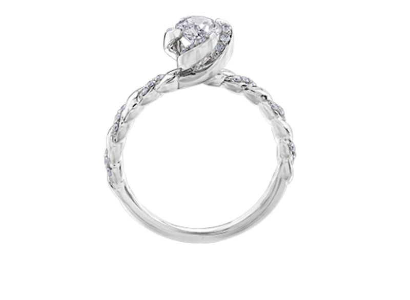 18K White Gold Palladium Alloy (hypoallergenic) 0.43-0.85cttw Round Brilliant Canadian Diamond Engagement Ring - / 0.43 Carat Total