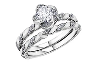 18K White Gold Palladium Alloy (hypoallergenic) 0.43-0.85cttw Round Brilliant Canadian Diamond Engagement Ring - / 0.43 Carat Total