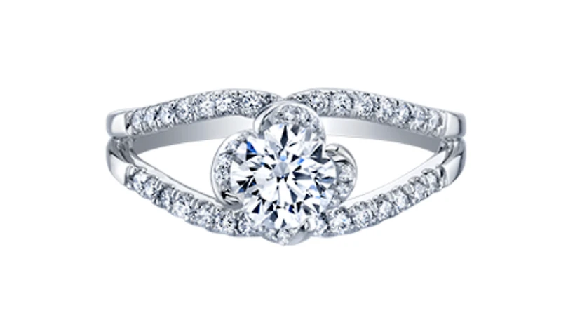 18K White Gold Palladium Alloy (hypoallergenic) 0.78-1.00cttw Round Brilliant Canadian Diamond Engagement Ring - / 0.78 Carat Total