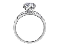 18K White Gold Palladium Alloy (hypoallergenic) 0.78-1.00cttw Round Brilliant Canadian Diamond Engagement Ring - / 0.78 Carat Total