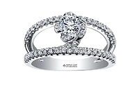 18K White Gold Palladium Alloy (hypoallergenic) 0.90cttw Round Brilliant Canadian Diamond Engagement Ring