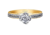 18K Gold Palladium Alloy (hypoallergenic) 0.70cttw Round Brilliant Canadian Diamond Engagement Ring