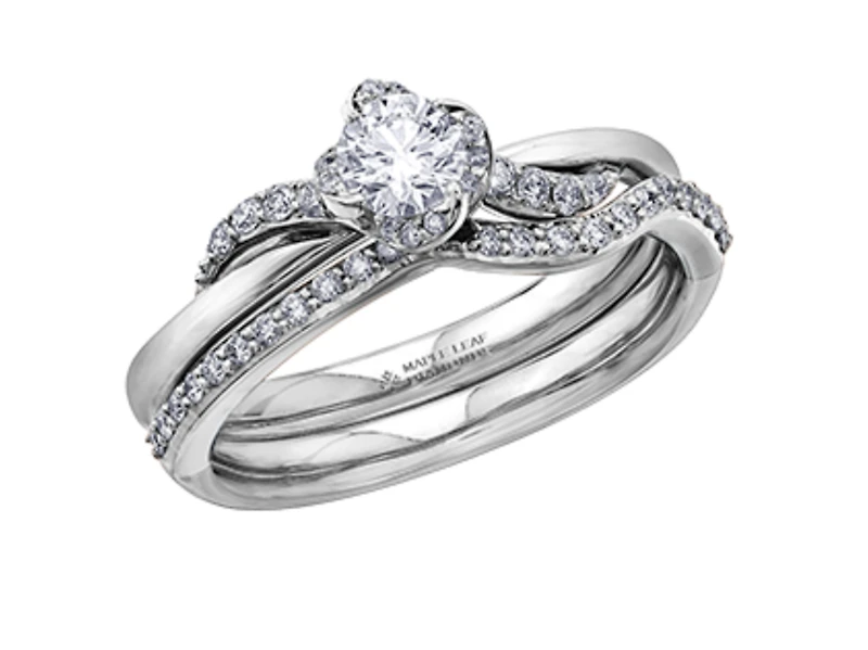 18K White Gold Palladium Alloy (hypoallergenic) 0.40-0.72cttw Round Brilliant Canadian Diamond Engagement Ring - / 0.40 Carat Total