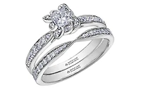18K White Gold Palladium Alloy (hypoallergenic) 0.60cttw Princess Cut Canadian Diamond Engagement Ring