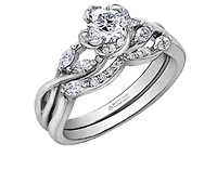 18K White Gold Palladium Alloy (hypoallergenic) 0.93cttw Round Brilliant Canadian Diamond Engagement Ring
