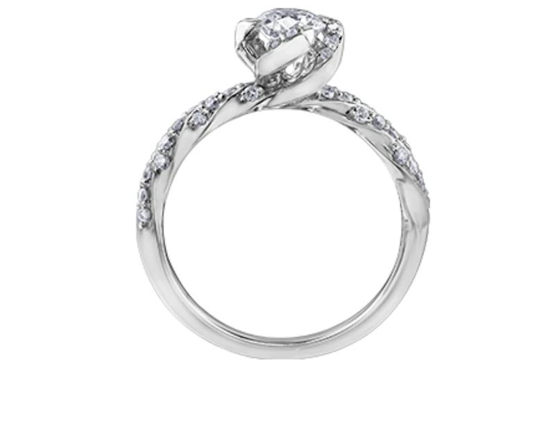 18K White Gold Palladium Alloy (hypoallergenic) 0.51-0.95cttw Round Brilliant Canadian Diamond Engagement Ring - / 0.51 Carat Total