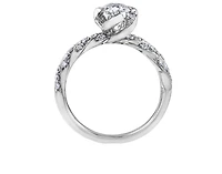 18K White Gold Palladium Alloy (hypoallergenic) 0.51-0.95cttw Round Brilliant Canadian Diamond Engagement Ring - / 0.51 Carat Total
