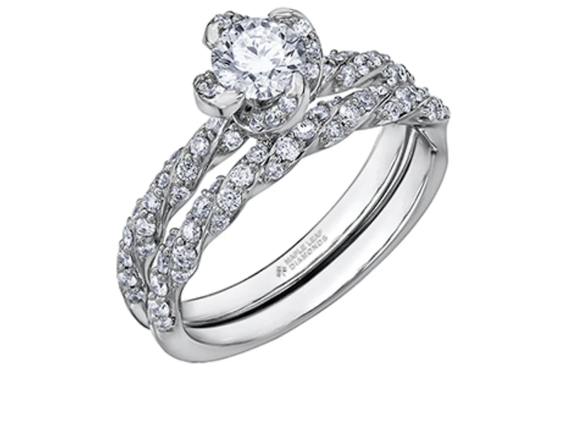 18K White Gold Palladium Alloy (hypoallergenic) 0.51-0.95cttw Round Brilliant Canadian Diamond Engagement Ring - / 0.51 Carat Total