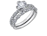18K White Gold Palladium Alloy (hypoallergenic) 0.51-0.95cttw Round Brilliant Canadian Diamond Engagement Ring - / 0.51 Carat Total