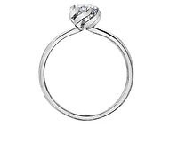 18K White Gold Palladium Alloy (hypoallergenic) 0.33-0.55cttw Oval Cut Canadian Diamond Engagement Ring - / 0.33 Carat Total