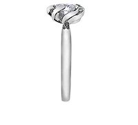18K White Gold Palladium Alloy (hypoallergenic) 0.33-0.55cttw Oval Cut Canadian Diamond Engagement Ring - / 0.33 Carat Total