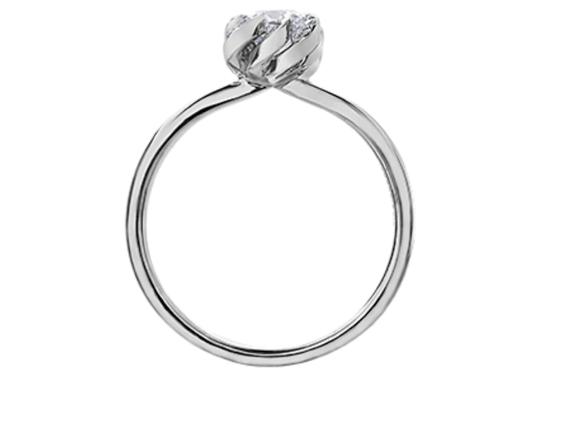 18K White Gold Palladium Alloy (hypoallergenic) 0.33-1.08cttw Princess Cut Canadian Diamond Engagement Ring - / 0.33 Carat Total
