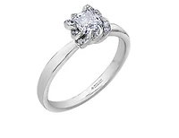 18K White Gold Palladium Alloy (hypoallergenic) 0.33-1.08cttw Cushion Cut Canadian Diamond Engagement Ring - / 0.33 Carat Total