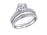 18K White Gold Palladium Alloy (hypoallergenic) 0.60-1.35cttw Round Brilliant Canadian Diamond Engagement Ring - / 0.60 Carat Total