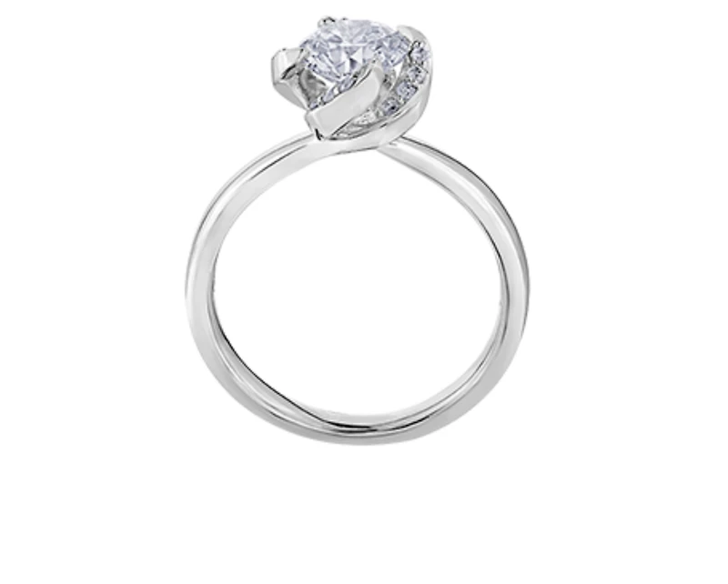 18K White Gold Palladium Alloy (hypoallergenic) 0.25-1.08cttw Round Brilliant Canadian Diamond Engagement Ring - / 0.25 Carat Total