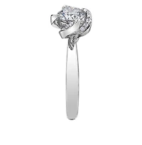 18K White Gold Palladium Alloy (hypoallergenic) 0.25-1.08cttw Round Brilliant Canadian Diamond Engagement Ring - / 0.25 Carat Total