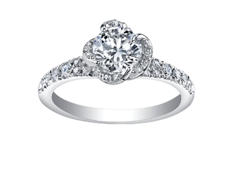 18K White Gold Palladium Alloy (hypoallergenic) 0.50-1.33cttw Round Brilliant Canadian Diamond Engagement Ring - / 0.51 Carat Total