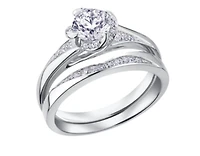 18K White Gold Palladium Alloy (hypoallergenic) -1.15cttw Round Brilliant Canadian Diamond Engagement Ring
