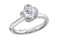 18K White Gold Palladium Alloy (hypoallergenic) 0.40-1.10cttw Round Brilliant Canadian Diamond Engagement Ring - / 0.40 Carat Total