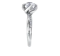 18K White Gold Palladium Alloy (hypoallergenic) -1.20cttw Round Brilliant Canadian Diamond Engagement Ring
