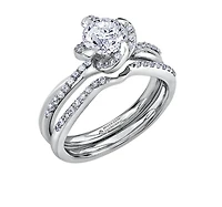 18K White Gold Palladium Alloy (hypoallergenic) -1.20cttw Round Brilliant Canadian Diamond Engagement Ring