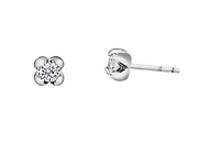 14K White Gold 0.28cttw Round Brilliant Canadian Diamond Earrings