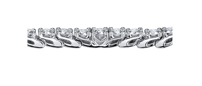 18K White Gold With Palladium Alloy(hypoallergenic) 4.40cttw Canadian Diamond Tennis Bracelet