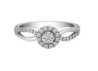10K White Gold 0.30cttw Canadian Diamond Engagement Ring