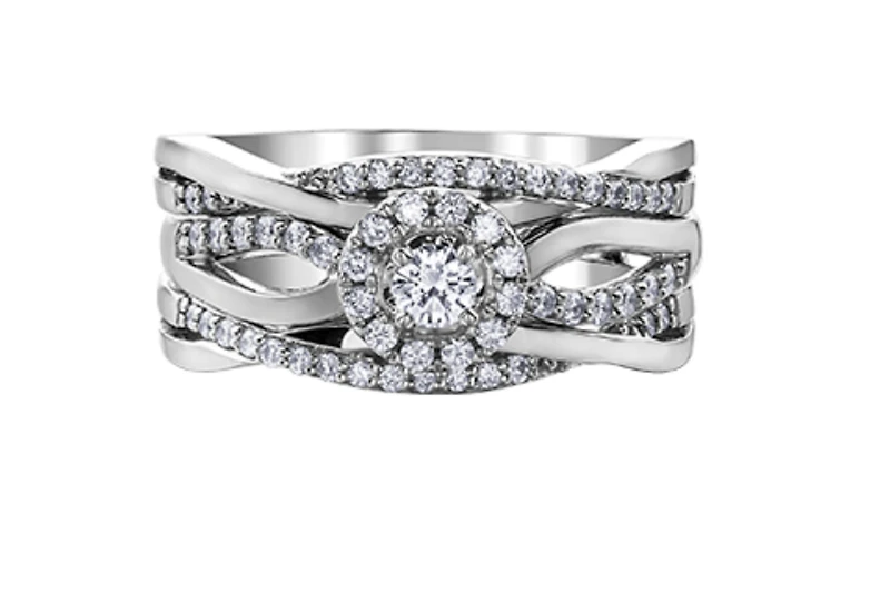 10K White Gold 0.30cttw Canadian Diamond Engagement Ring
