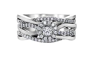 10K White Gold 0.30cttw Canadian Diamond Engagement Ring