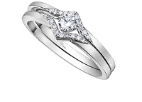 10K White Gold 0.21cttw Canadian Diamond Engagement Ring