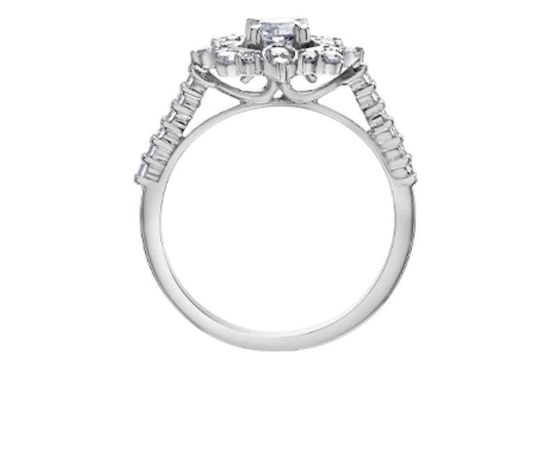 14K White Gold 0.75cttw Canadian Diamond Engagement Ring - / 4.5
