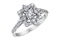 14K White Gold 0.75cttw Canadian Diamond Engagement Ring - / 4.5