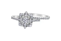14K White Gold 0.75cttw Canadian Diamond Engagement Ring - / 4.5