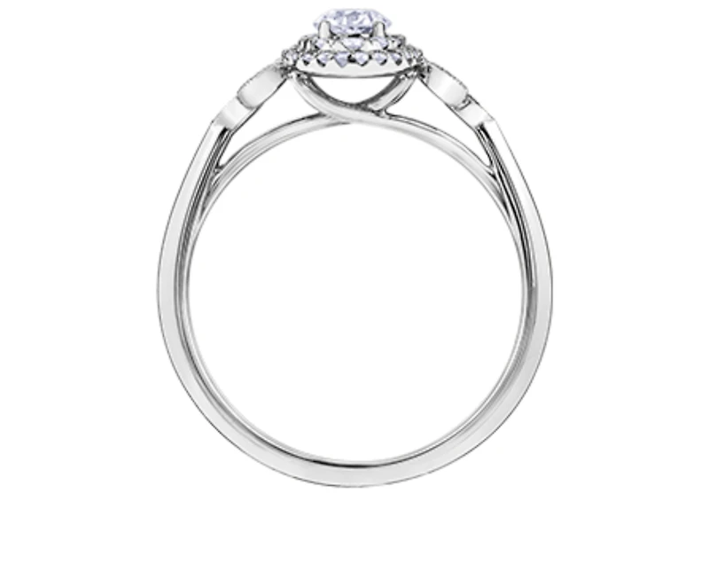 10K White Gold 0.41cttw Round Brilliant Canadian Diamond Engagement Ring - / 4.5