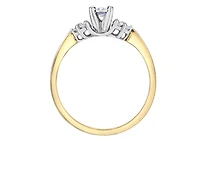 10K Yellow Gold 0.17cttw Round Brilliant Canadian Diamond Engagement Ring
