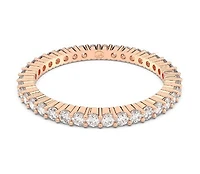 Swarovski Vittore ring, Round cut, White, Rose gold-tone plated - 5655706 - 55