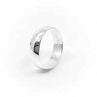 Silver 925 High Polish Plain Band 6mm