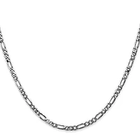 14K Gold 6.0mm Flat Figaro with Lobster Clasp Chain - /