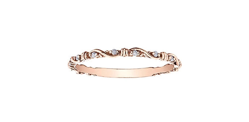 Rose Gold Diamond Ring - 4.5