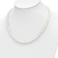 14k 6-7mm Fresh Water Cultured Pearl 7.25" with 1" Extender Bracelet 18" with 2" Extender Necklace and Earring Set