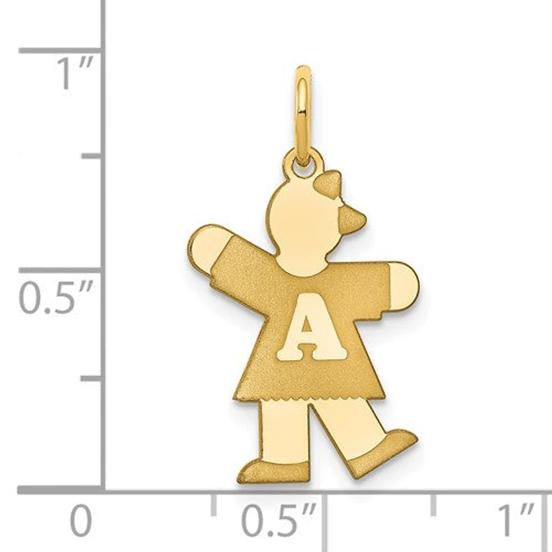 14K Alphabet Girl - 14K Yellow Gold